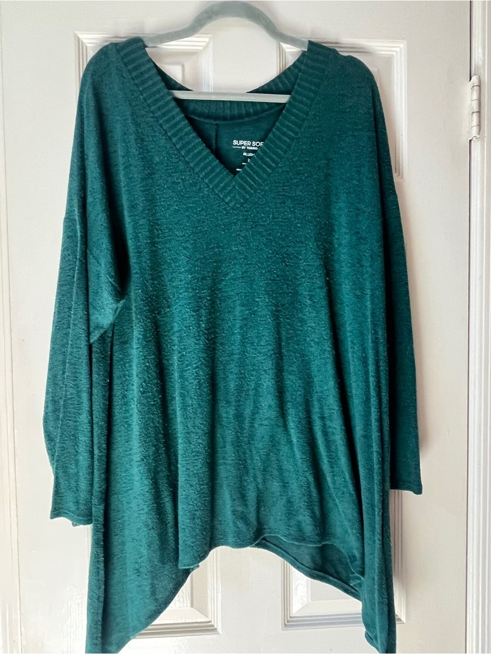 torrid Teal V-Neck Long Sleeve Sweater